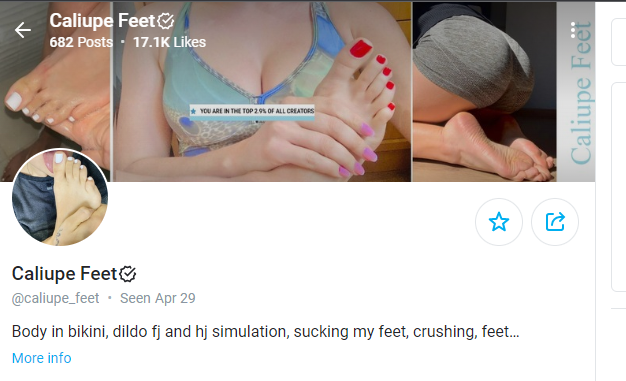 Caliupe Feet Pics and videos 