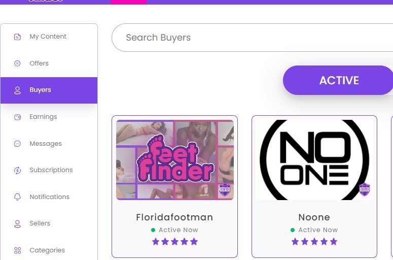 FeetFinder Buyers list where you can contact buyers and get more sales