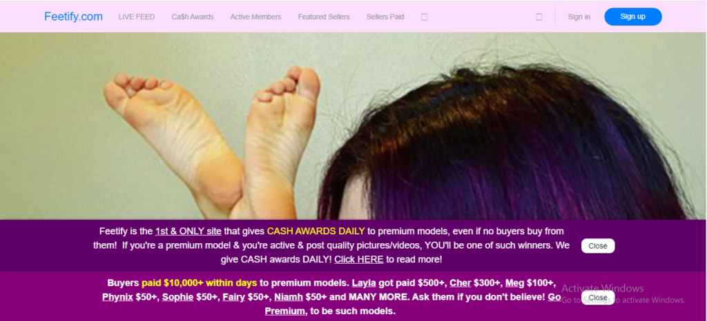 certify top fetish platform to sell feet pics