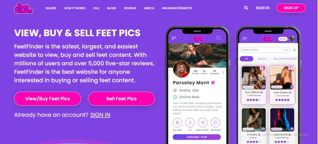 Sell Feet Pics on FeetFinder